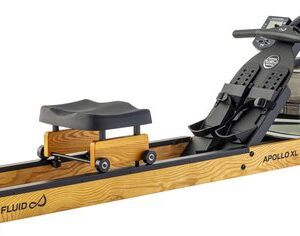 Fluid Rower Apollo XL - Roeimachine met 10 weerstanden - Hartslagmeter - Waterweerstand - Roeiapparaat voor thuis - Kleur: Beuk