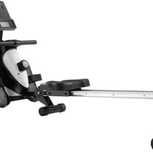 Merax Inklapbaar Roeimachine - Indoor Roeitrainer met Magnetisch Remsysteem - Fitnessapparaat met 8 Weerstandniveaus - Wit met Zwart