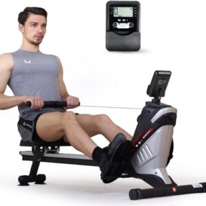 Roeitrainer Inklapbaar - Roeimachine – Max. 120 Kg - Magnetische Roeiapparaat Fitness - 8 Weerstandniveaus - LCD Monitor