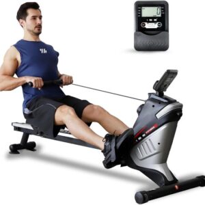 CRLYN® Roeitrainer Inklapbaar - Hometrainer - Roeimachine Fitness - Grijs
