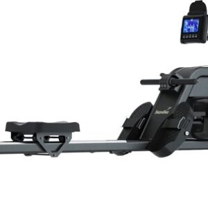 Skandika Nemo II Hybrid Water Roeimachine – Roeitrainers - Water Roeimachine – Roeiapparaat fitness voor thuis, met waterweerstand, compatibel met Kinomap App, Bluetooth, computer, tablethouder, ruimtebesparende opstelling – 190x45x95.5 cm – zwart