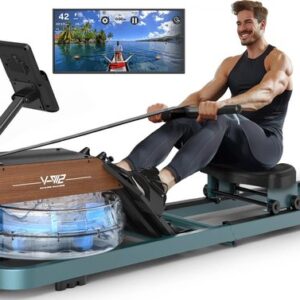 V2 Water Roeitrainer - Opklapbaar - Roeimachine met 10 weerstanden - Roeiapparaat voor thuis - Bluetooth - Verstelbaar - Water weerstand - 95% Voorgemonteerd