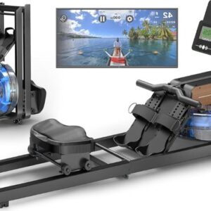 Roeitoestel Voor Thuis Waterroeitoestel Met Bluetooth Monitor Opvouwbaar Roeitoestel Roeitoestel Met Verstelbare Tablethouder 160 kg Gewichtscapaciteit
