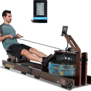 Opvouwbare Waterroeier Fitness Roeier Opvouwbaar Voor Thuis Kantoor Elektrische Waterpomp Waterbestendigheid Lcd Display App Centrale Trekking Verstelbare Zitting Waterroeimachine