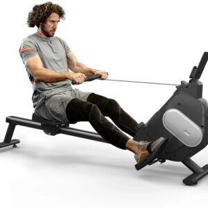 Roeimachine - Magnetische Roeitrainer - Roeiapparaat - Opvouwbare - Magnetisch Weerstandssysteem - 16 Niveaus - LCD Display - Volledig Lichaamstraining - Max 120kg - Stil & Compact