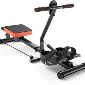 Opvouwbare Roeimachine - Full Body Workout - Home Trainer - Hydraulische Weerstand - Opvouwbaar - LCD Scherm - 1-12 Weerstandsniveaus - Veilig - Stabiel
