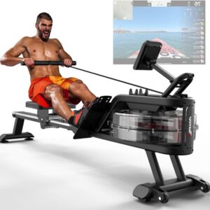 Roeitrainer Inklapbaar - Roeimachine – 160 Kg gewichtscapiciteit - Magnetische Roeiapparaat Fitness – 6 Weerstandniveaus - LCD Monitor