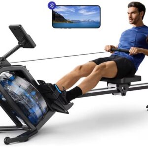 MERACH Water Resistance Roeitrainer - Water roeitrainer - Roeimachine - Roeitrainers voor Thuis - 90% Voorgemonteerd - Met App en Bluetooth