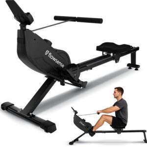 Flowsense Roeiapparaat - Roeimachine - Geluidsstil - Magnetische Roeitrainer Fitness - Rowing Machine 16 Weerstandniveaus - LCD Monitor
