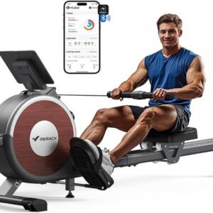 MERACH Roeitrainer - Magnetische Roeimachine Met 16 Weerstandniveaus - Roeiapparaat met Trainingsprogrammas en App - Roeitrainers -