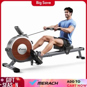 Roeitrainer – Roeimachine – Roeiapparaat – Fitnessapparaat – Hometrainer – Magnetische Weerstand 16 Niveaus – Dubbele Glijrails Met Maximaal 159 kg Capaciteit