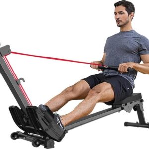 DailySupplies® Roeitrainer Inklapbaar - Hometrainer - Roeimachine Fitness - Zwart