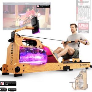 Sportstech WRX1000 Roeitrainer | LED-watertank | Echt hout