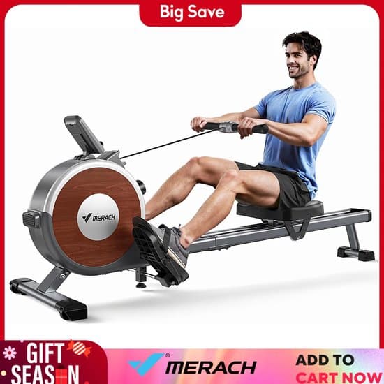 Roeitrainer – Roeimachine – Roeiapparaat – Fitnessapparaat – Hometrainer – Magnetische Weerstand 16 Niveaus – Dubbele Glijrails Met Maximaal 159 kg Capaciteit