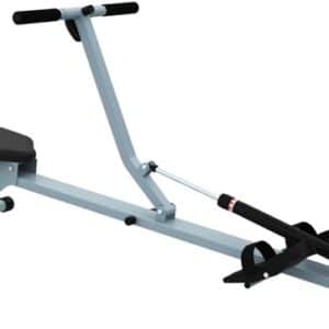 Roeitrainer - Roei-apparaat voor Thuis - Hydraulische Roeimachine - met LCD-Display - 12 Weerstandsniveaus - 100KG Gewichtscapaciteit - Fitnessapparaat voor Cardio- en Krachttraining - Roeiapparaat Fitness