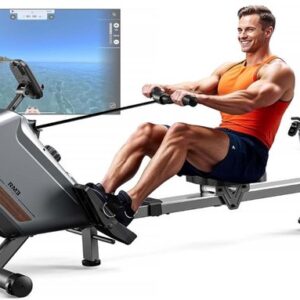 CRLYN® Roeitrainer Inklapbaar - Hometrainer - Roeimachine Fitness - Grijs