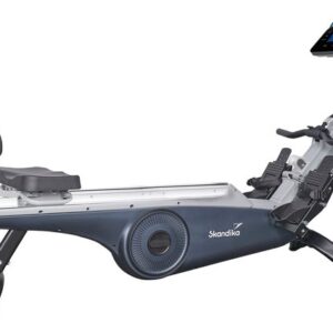 Skandika Freki Plus Roeimachine – Roeitrainers - Roeimachine – Opstelbare roeiapparaat voor thuis – 10-traps magnetische weerstand – 8 kg vliegwielsysteem – Kinomap App Compatible – Max. Gebruikersgewicht 135 kg – 177x52x108 cm (LxBxH) – blauw/grijs