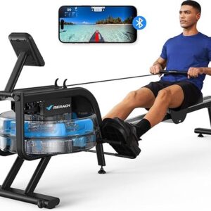 MERACH Waterroeitoestel voor Thuis - Roeimachine met Bluetooth, iPad-houder, Comfortabel Zitkussen en Verticale Opslag - Tot 150 kg Gewichtscapaciteit