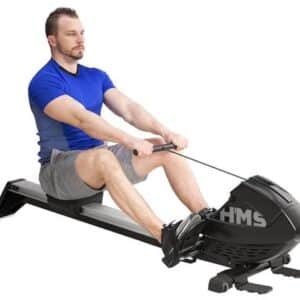 Magnetische Roeitrainer met 8 Weerstandsniveaus - Opvouwbare Roeimachine voor Thuis met LCD-Display, Transportwielen en Hartslagmeting - Max. 120 kg