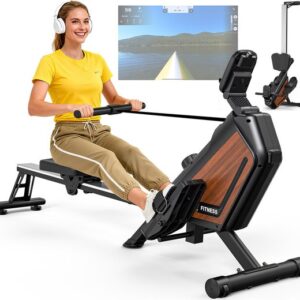 Huiselijke Roeimachine, 16 Weerstandsniveaus, Stille Magnetische Roeitrainer met APP, Maximaal Gewicht 160 kg, Compact en Ruimtebesparend