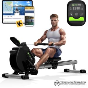 SportTronic® ST-X8 Roeitrainer – Magnetische Roeimachine Inklapbaar – Professioneel Roeiapparaat met 16 Weerstandsniveaus & Dubbele Rail