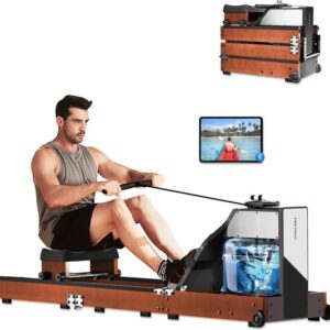 Opvouwbare Roeimachine met Waterweerstand en 5 Niveaus - Ideaal voor Thuis Fitness