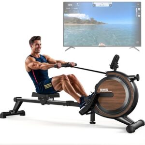 Roeitrainer – Roeimachine – Fitnessmachine – Roeiapparaat – Homegym – 16 Niveaus Magnetische Weerstand – Opvouwbaar & Compact – Draagvermogen 150 kg – Stilstaand & Onderhoudsvriendelijk – Groen/Zwart