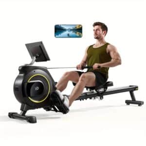 YPOO Roeimachine - Magnetische Roeitrainer – Roeiapparaat – LCD Display – Stil & Compact – Voor Gebruikers tot 200 cm / 120 kg – Thuis Fitness Roeitrainer