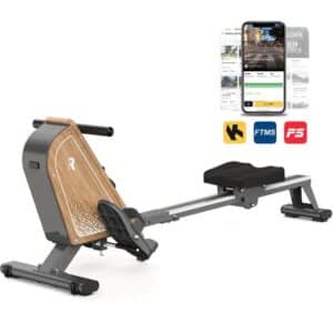 Roeitrainer – Roeimachine – Fitnessapparaat – Thuisgym – Compacte Roeimachine – Magnetische Weerstand 16 Niveaus – Draadloze Monitor – Grijs