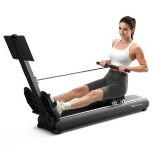 Roeitrainer – Roeimachine – Roeiapparaat – Fitnessmachine – Trainingsapparaat – Magnetische Weerstand – 16 Weerstandsniveaus – Inklapbaar Aluminium – Ergonomisch Zadel & Verstelbare Pedalen