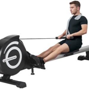 Roeitrainer - Roeimachine - Roeiapparaat - Roeitrainers - Crosstrainer - Inklapbaar - 120 kg - 8 Weerstandniveaus - Zwart