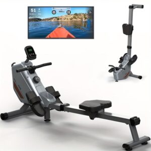 Roeitrainer – Roeimachine – Roeiapparaat – Roeitrainers – Roeimachine Magnetisch – 16 Weerstandsniveaus – Max. Belastbaar Gewicht 150 kg – Compact Opvouwbaar Met Digitaal Display