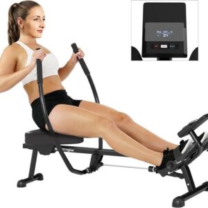 Roeimachine met 12 Weerstandsniveaus en LCD-Scherm voor Krachttraining