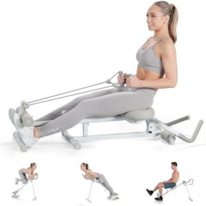 MKSS® Roeitrainer Inklapbaar - Hometrainer - Roeimachine Fitness - Wit