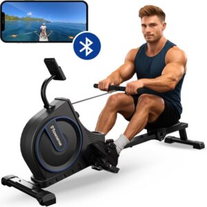 Flowsense Roeimachine - Inklapbaar Roeiapparaat- Geluidsstil - Magnetische Roeitrainer - Roeitrainers - 16 Weerstandniveaus - LCD Monitor