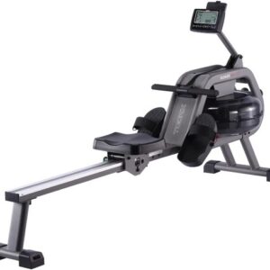 Toorx Fitness Roeitrainer - Waterroeier - Rower Sea 90 - Hartslagfunctie - Inklapbaar - Roeitrainers - Grijs