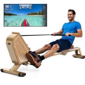 Power-8® OR3 Waterroeimachine – Luxe Houten Roeitrainer met Realistische Waterweerstand – Bluetooth & App Connectie – 160 kg Max Gewicht – Thuis Fitnessapparaat