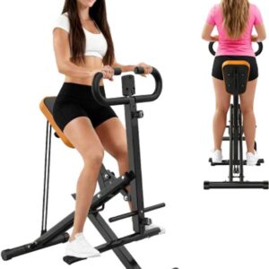 BLOSSOM Roeitrainers - Krachtstations - Verstelbare weerstand - Opvouwbaar - LCD-scherm - Buikspiertrainer - Maximaal gewicht 118 kg - Voor buik/benen/rug - Zwart