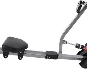 Stalen Roeimachine - Cardio Trainer - Thuis Trainen - 12-Versnellingen Weerstand - 102 x 35 x 22 cm - Grijs