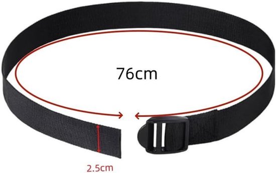 Roeiriemen Set - Voetriemen Fitness - Roeitraining - Verstelbaar Nylon - 2 Stuks - Zwart