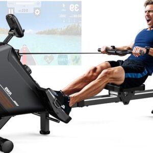 Roeitrainer – Roeimachine – Fitnessapparaat – Hometrainer – Magnetische Weerstand – Bluetooth Connectivity – Geluidsarm – 170 kg Belastbaar