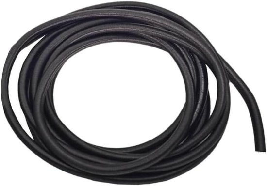 Roeimachine Elastisch Touw - Pull Riem Roeitrainer - Fitness Thuis Trainen - Duurzaam Rubber Materiaal - 4.02 meter - Zwart