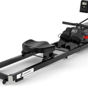 JASPORT RE1 inklapbare waterroeimachine voor thuis – 14 L watertank, compatibel met Kinomap, LCD-display, stil dubbel railsysteem, belastbaar tot 150 kg, ruimtebesparend