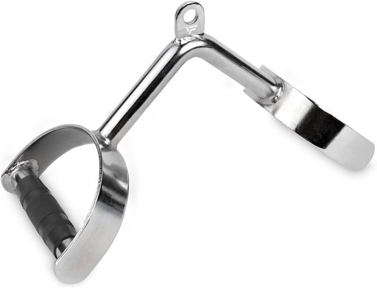 Roeigreep V-vorm - Handgreep Krachttraining - Rug Spier Training - Ergonomisch Ontwerp - 35x18x13 cm - zilver