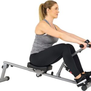 KAD® Buikspiertrainers - Roeimachine – Professionele Roeitrainer voor Thuisgebruik – 12 Weerstandsniveaus – LCD-Display – Opvouwbaar & Ruimtebesparend – Full-Body Workout - Grijs - 138cm x 51cm x 59cm