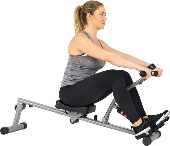 KAD® Buikspiertrainers - Roeimachine – Professionele Roeitrainer voor Thuisgebruik – 12 Weerstandsniveaus – LCD-Display – Opvouwbaar & Ruimtebesparend – Full-Body Workout - Grijs - 138cm x 51cm x 59cm