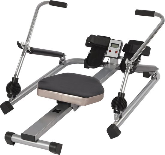 Roeitoestel Inklapbaar - Roeimachine Trainingsapparaat - Thuis Fitness - 360 Graden Armen - 120 kg Draagkracht - Zilver Zwart