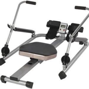 Inklapbaar Roeitoestel - Fitnessapparaat Roeien - Thuis Trainen - 12 Weerstanden Instelbaar - 120 kg Belasting - Zilver Zwart