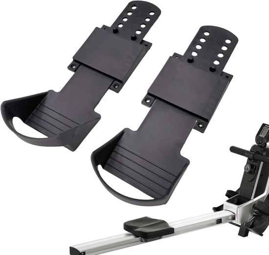 Roeipedaal Vervanging - Reservepedalen Roeimachine - Thuis Fitness - Antislip Textuur - 31 x 10 cm - Zwart