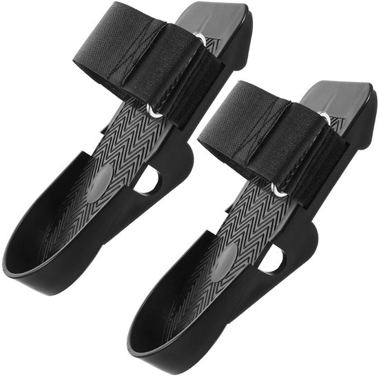 Roeimachine Pedalen - Roeitrainer Voetsteunen - Thuis Workout - Verstelbaar Anti-slip Ontwerp - 24 cm - Zwart